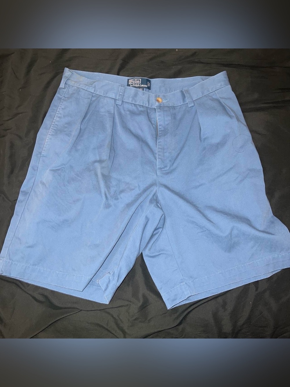 Men's Ralph Lauren Polo Blue Classic Chino Tyler shorts, size 34 waist